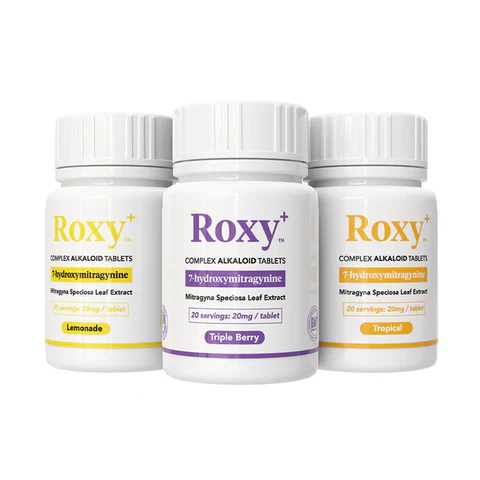 [A - 0002-04] Roxy Complex Alkaloid 7-hydroxymitragynine Tablets (30Ct Per Jar Blue Raspberry 600mg)