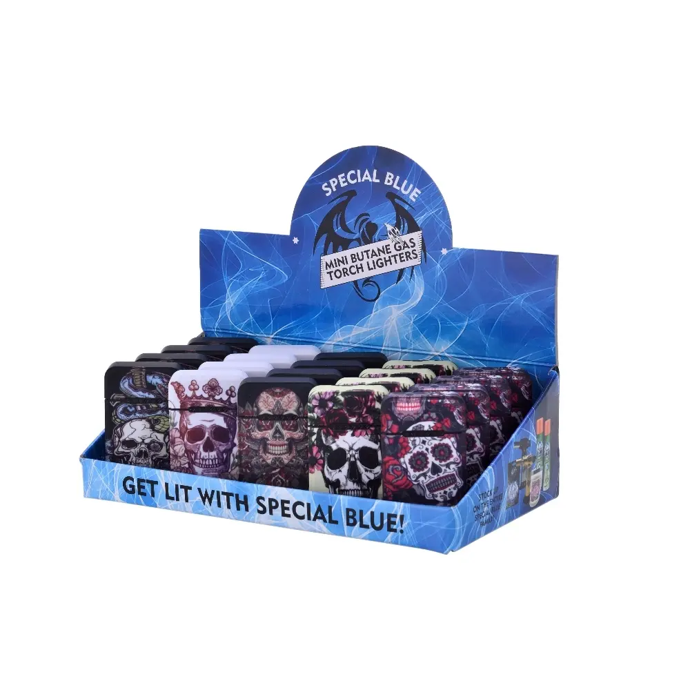 SB SKULLS & ROSES LIGHTER 20CT DISPLAY