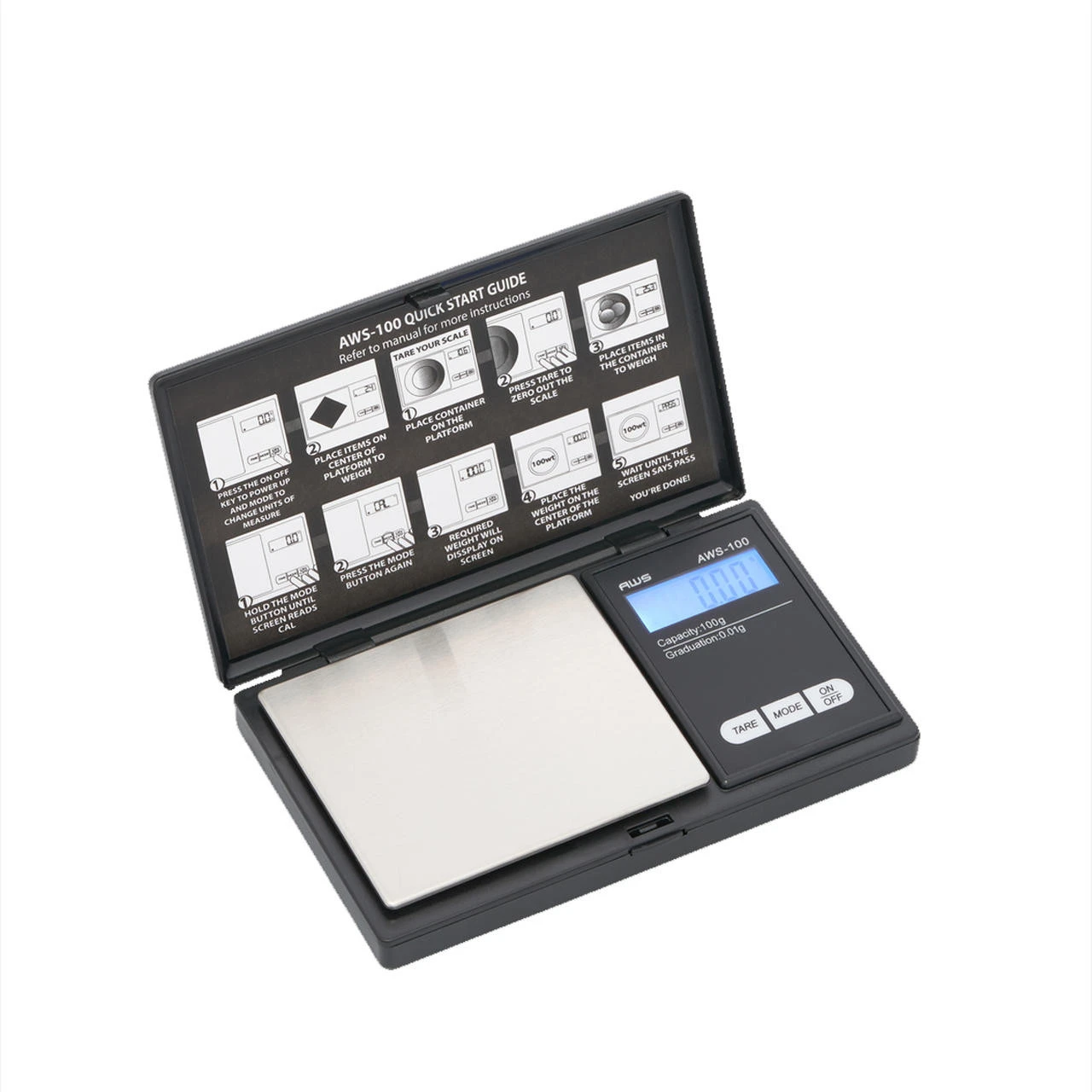 [Q-1254-02] SCALE AWS 100 X .01G (SILVER)