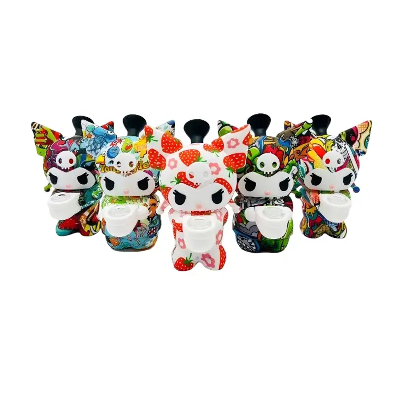 [T-1447-05] Silicon Character HandPipe (Design 5)