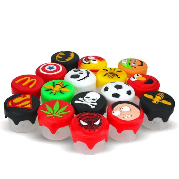 [Q-3388-02] SILICONE CONTAINER WITH GLASS BOTTOM 100 DIFFERENT DESIGN (Design 1)