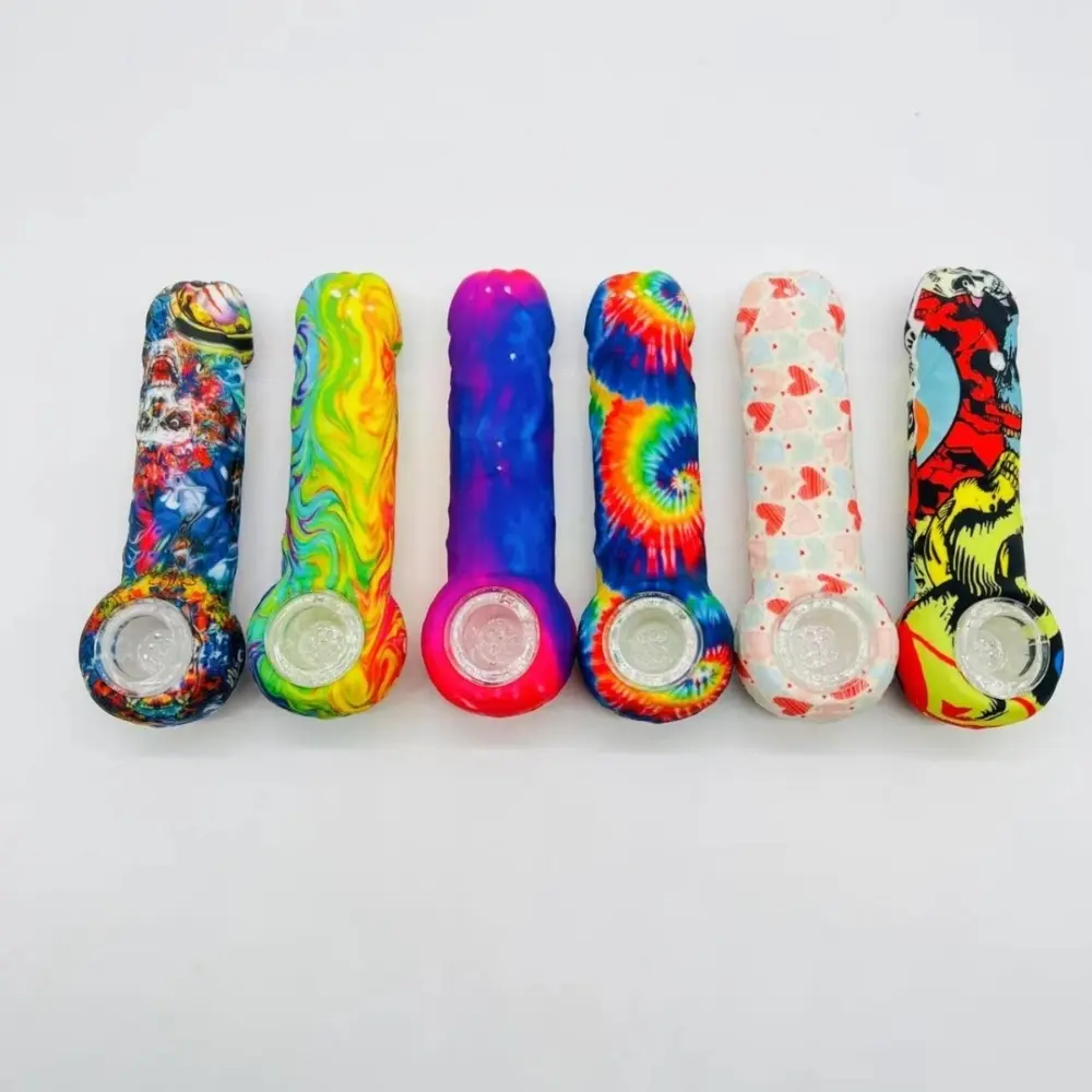 [Q-4339-03] SILICONE HAND PIPE (MEN GENTILE CHARACTER)