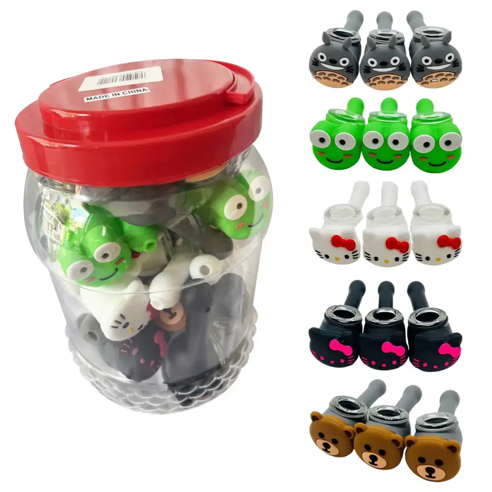 [T-1444-05] Silicone Jar Mix 5 Design Mix 25Pcs/Jar (HH-33)