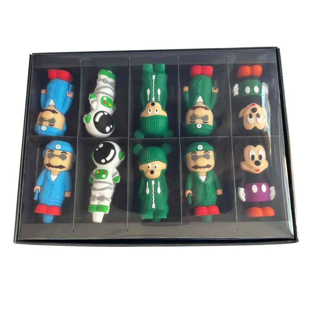 [T-1445-04] Silicone Mix 4 Design Mix 10Pcs/Display (HH-010)