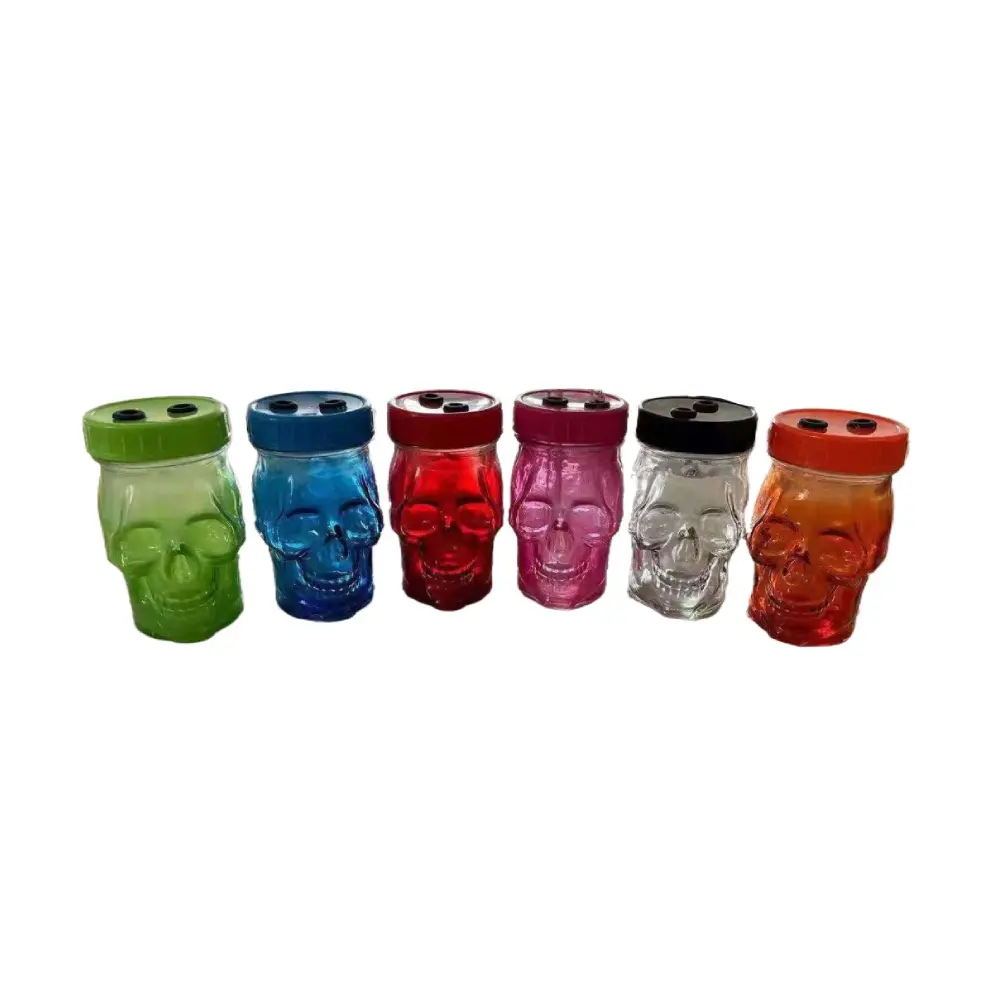 SKULL OIL BURNER WATERPIPE MULTI COLOR ASSORTED