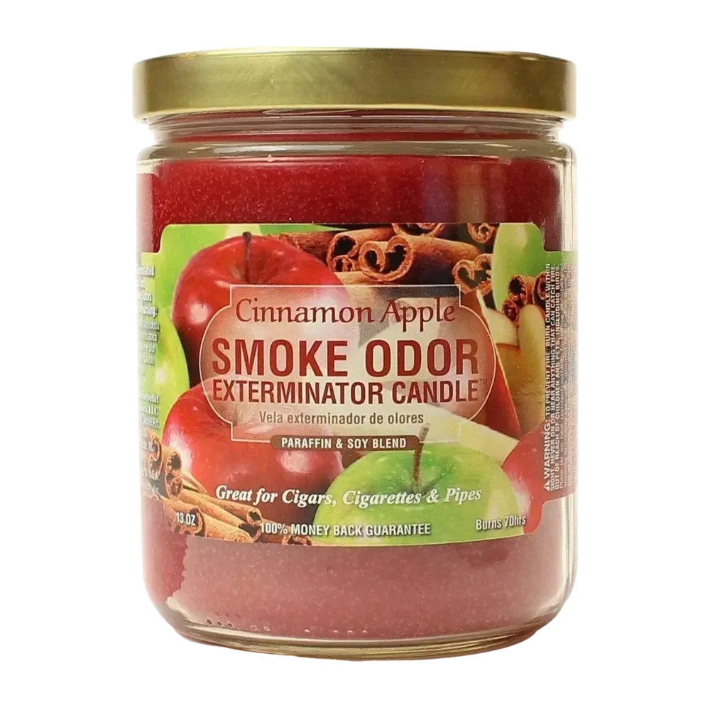 [Q-3568-11] SMOKE ODOR CANDLE 13OZ (Cinnamon Apple)