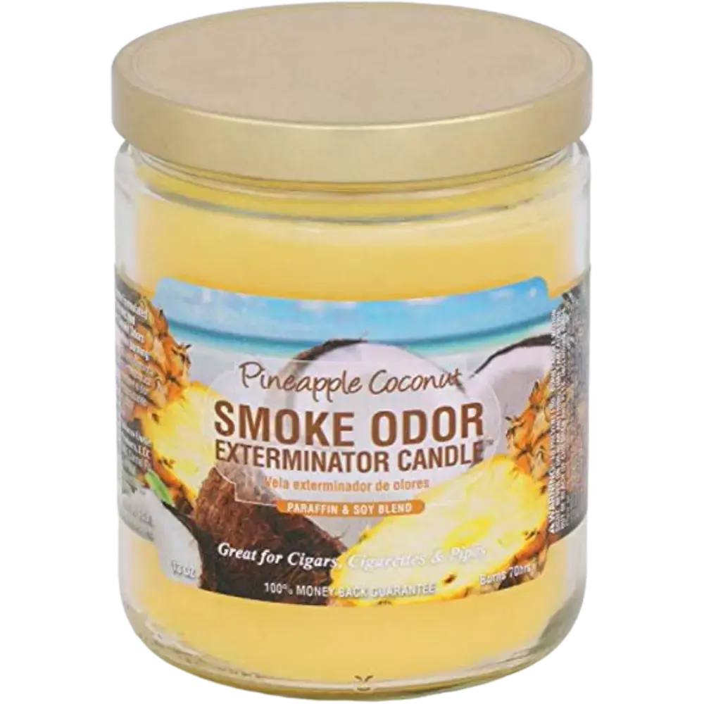 [Q-3568-18] SMOKE ODOR CANDLE 13OZ (Pineapple Coconut)
