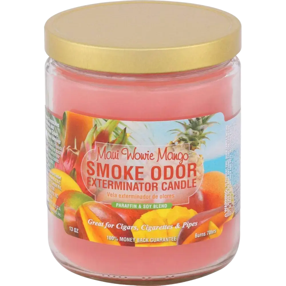 [Q-3568-29] SMOKE ODOR CANDLE 13OZ (Maui wowie Mango)