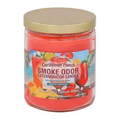 [Q-3568-07] SMOKE ODOR CANDLE 13OZ (Caribbean Punch Jars)