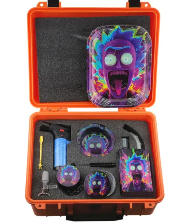 [T-1497-04] Suitcase Juice Bottle Set (Design 3)