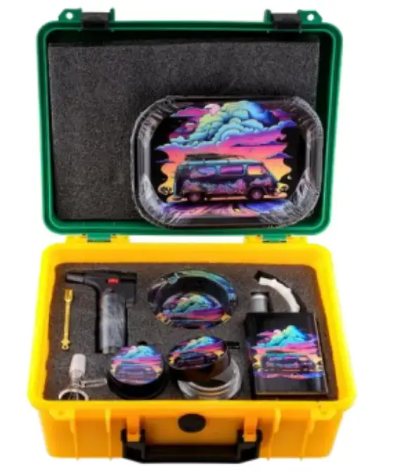 [T-1497-07] Suitcase Juice Bottle Set (Design 7)