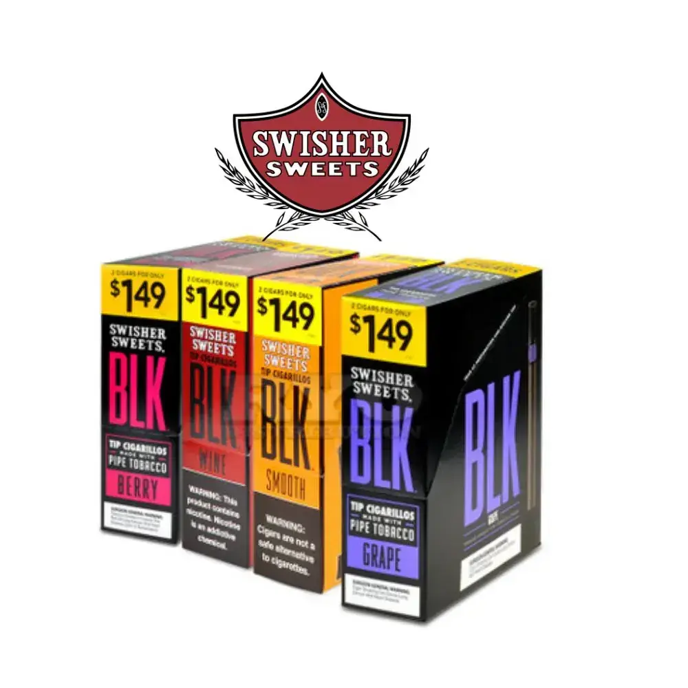[T-1538-06] Swisher Sweet BLK 2 For $1.49 Display of 15 (Smoth)
