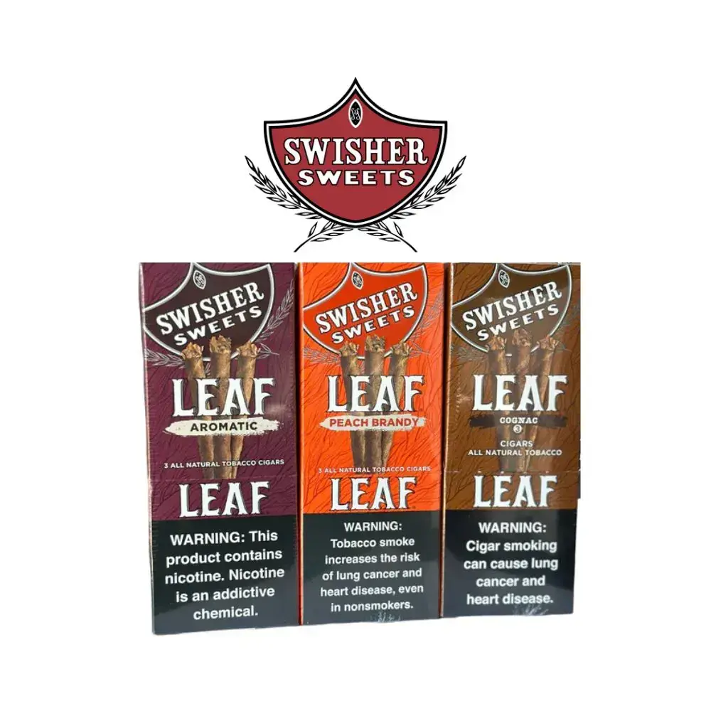 [T-1540-03] Swisher Sweet Leaf 3 For $2.79 Display of 10 (Peach)