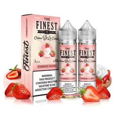 [Q-3674-02] THE FINEST 2X60ML (6mg, Strawberry Custard)