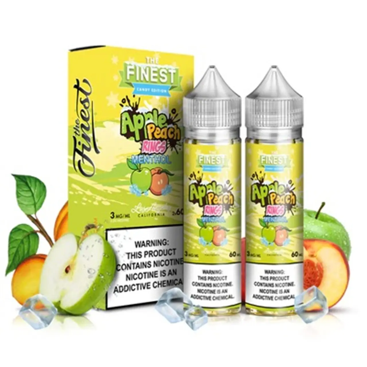 [Q-3674-21] THE FINEST 2X60ML (6mg, Apple Peach Sour Menthol)