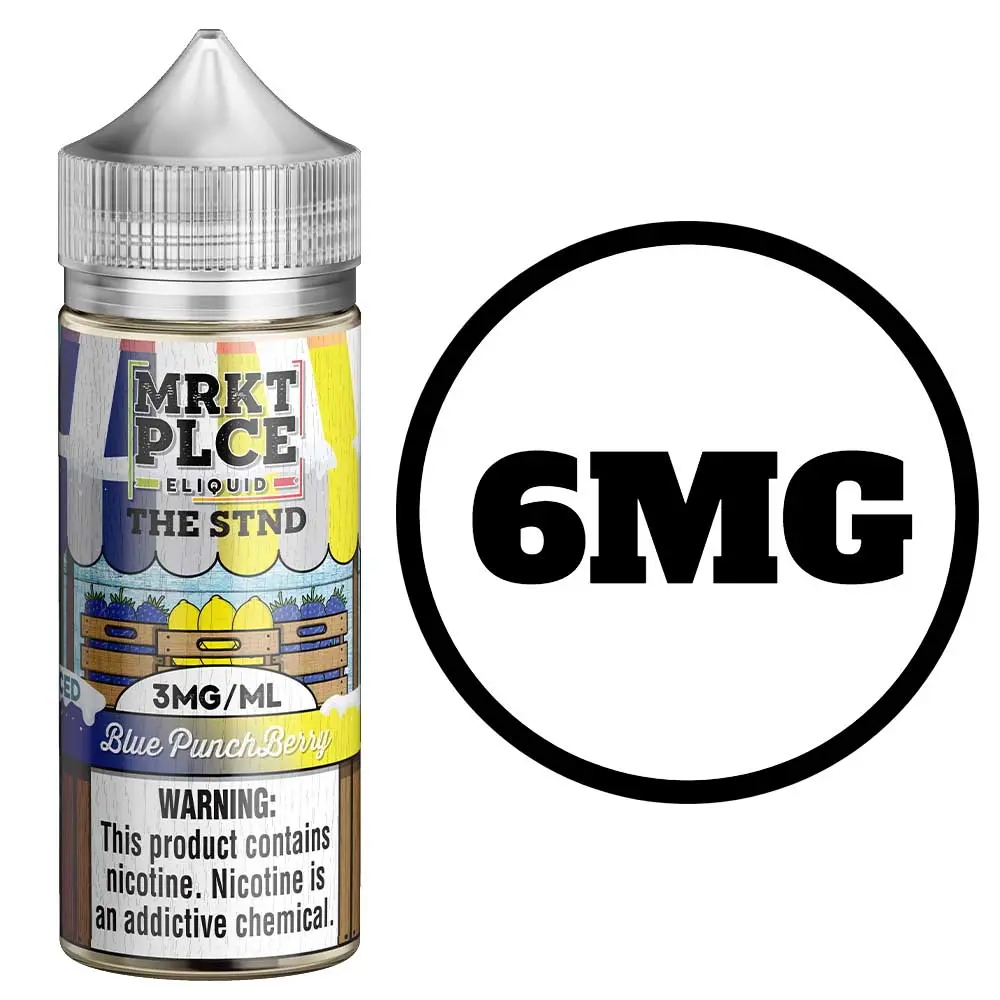 [Q-3685-04] THE STND 100ML ELIQUID (6mg, Inced Blue Punchberry)