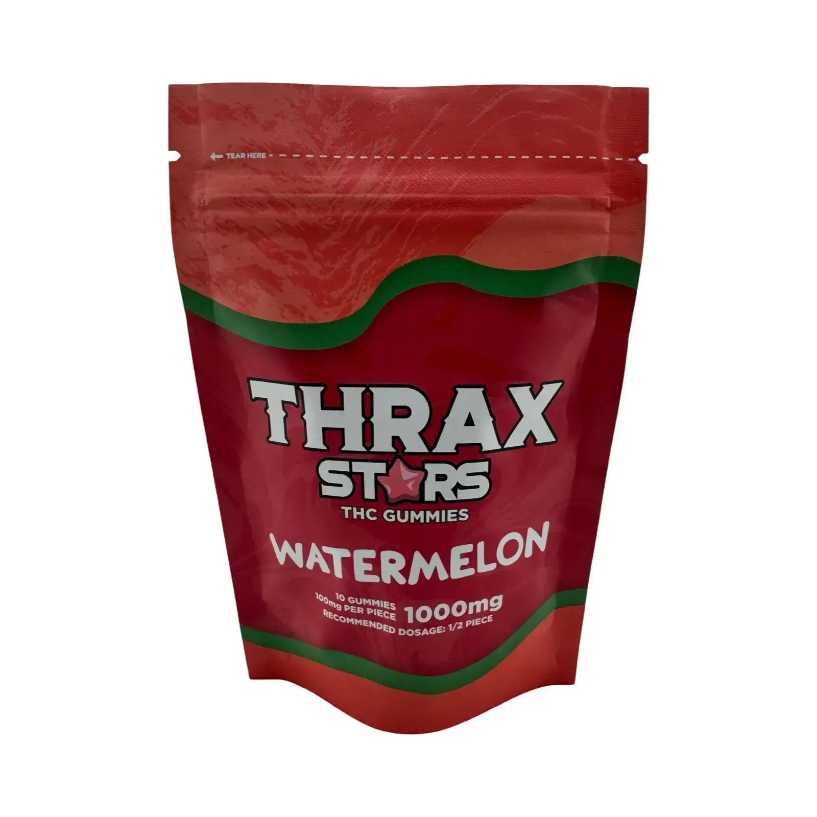 [Q-4774-04] THRAX GUMMIES 10 STARS Delta 8 1000MG (Watermelon)