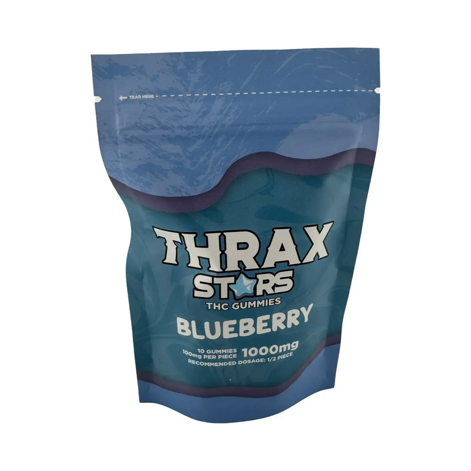 [Q-4774-09] THRAX GUMMIES 10 STARS Delta 8 1000MG (Blueberry)