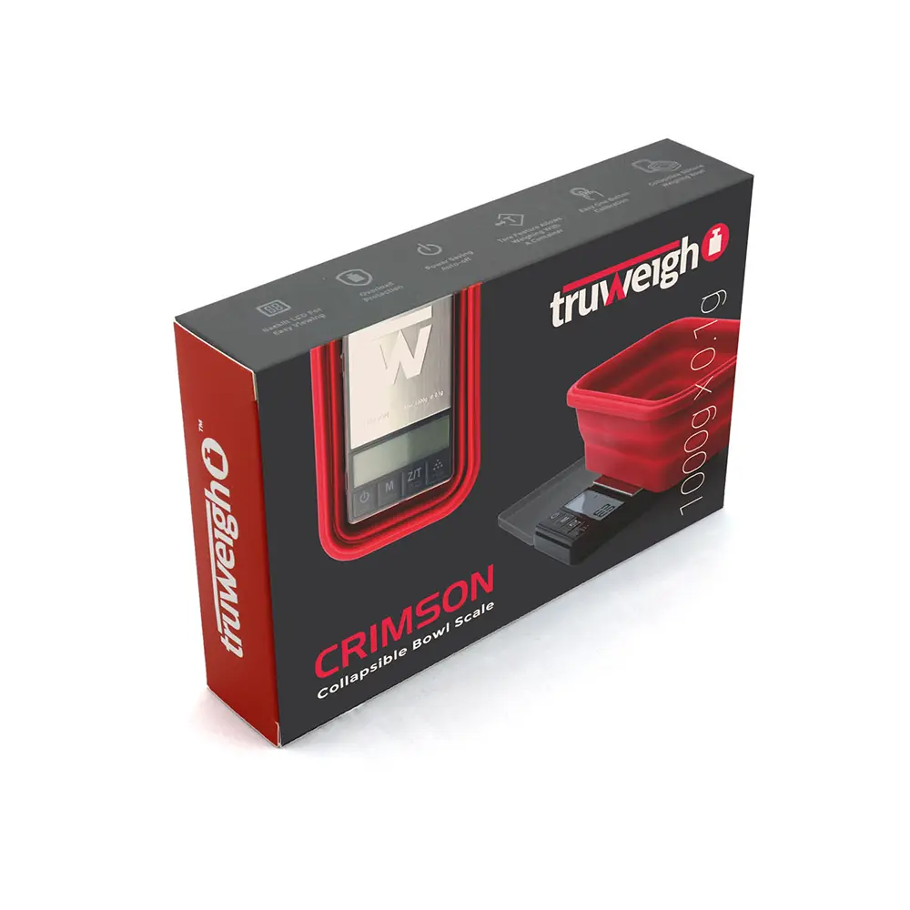 [Q-3725] TRUWEIGH CRIMSON SCALE COLLAPSIBLE BOWL (1000G X 0.1G DIGITAL SCALE)