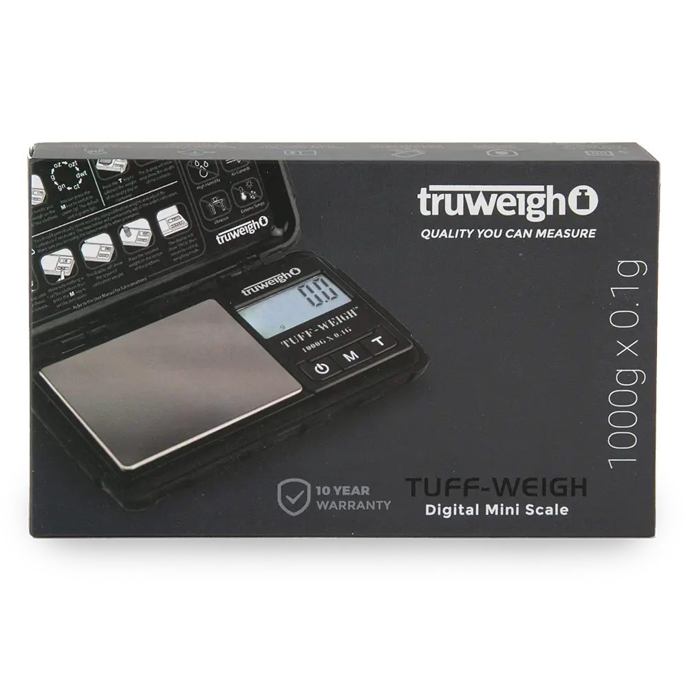 [Q-3763-02] TRUWEIGH TUFF-WEIGH 1000G X 0.1G DIGITAL SCALE (Black)