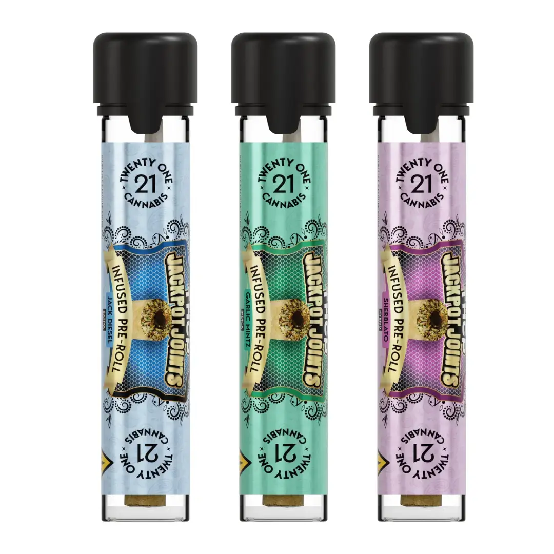 [T-1580-06] Twenty One Infused Pre Roll 1.7G THC-P 12PK (Pineapple Fields-Sativa)