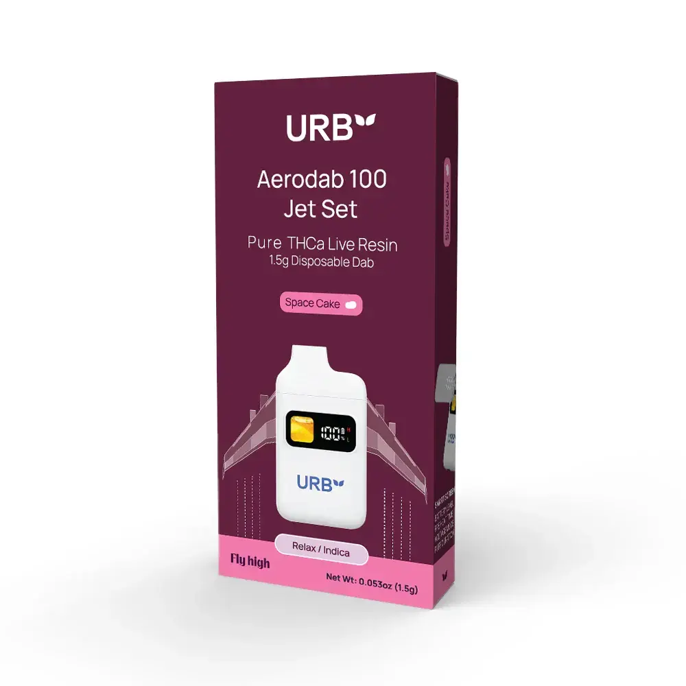 [T-1355-03] URB Aerodab 100 Jet Set 6ct 1.5g Disposable (Space Cake (Indica))