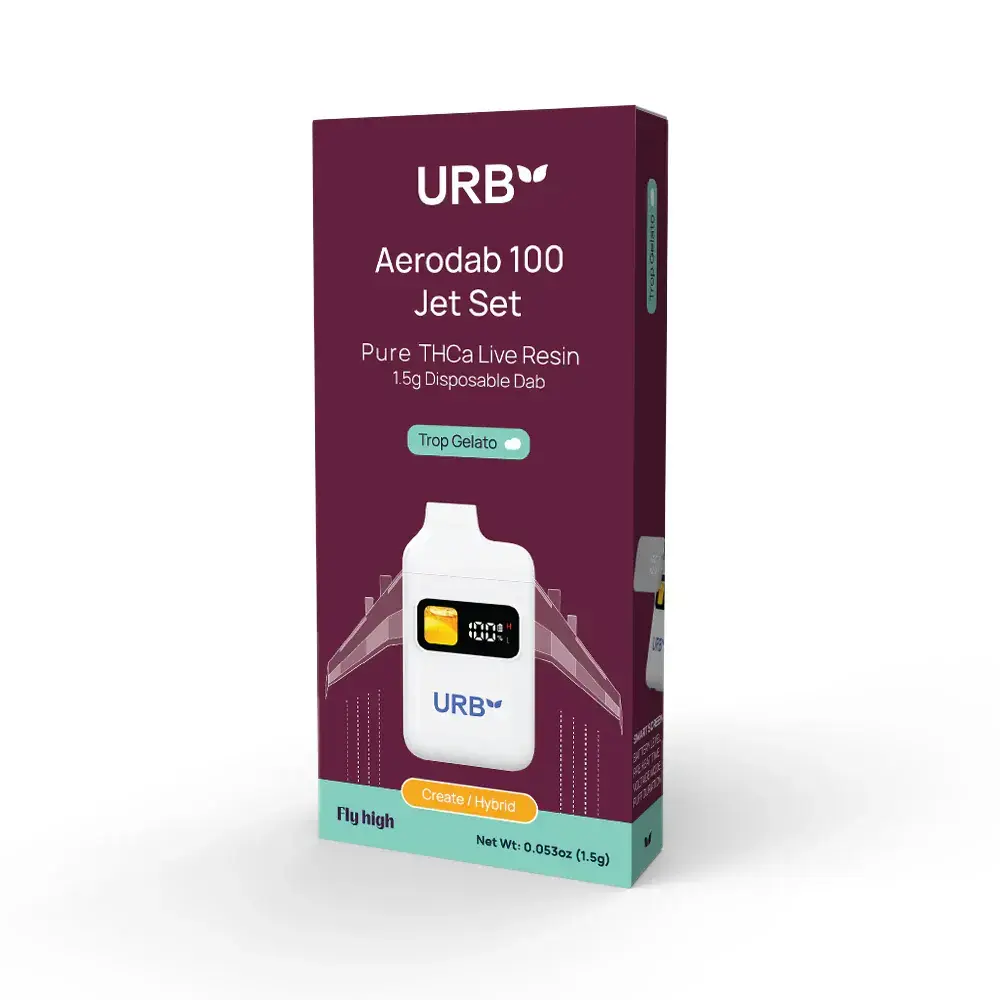 [T-1355-05] URB Aerodab 100 Jet Set 6ct 1.5g Disposable (Trop Gelato (Hybrid))