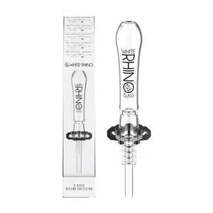 [Q-4864-01] WHITE RHINO 2 PIECE NECTAR COLLECTOR- 5 COUNT DISPLAY (Design 1)