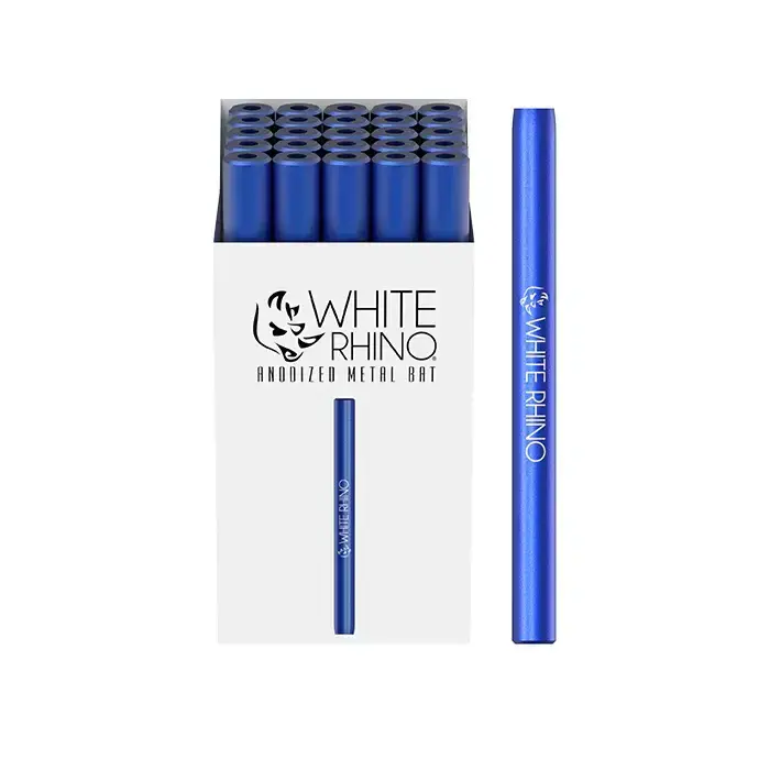 [10105-03] WHITE RHINO ANODIZED METAL BAT - 25 COUNT (Blue)