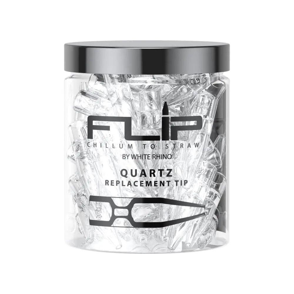 [Q-4336-03] WHITE RHINO CHILLUM TO STRAW REPLACEMENT TIPS 49CT (QUARTZ)