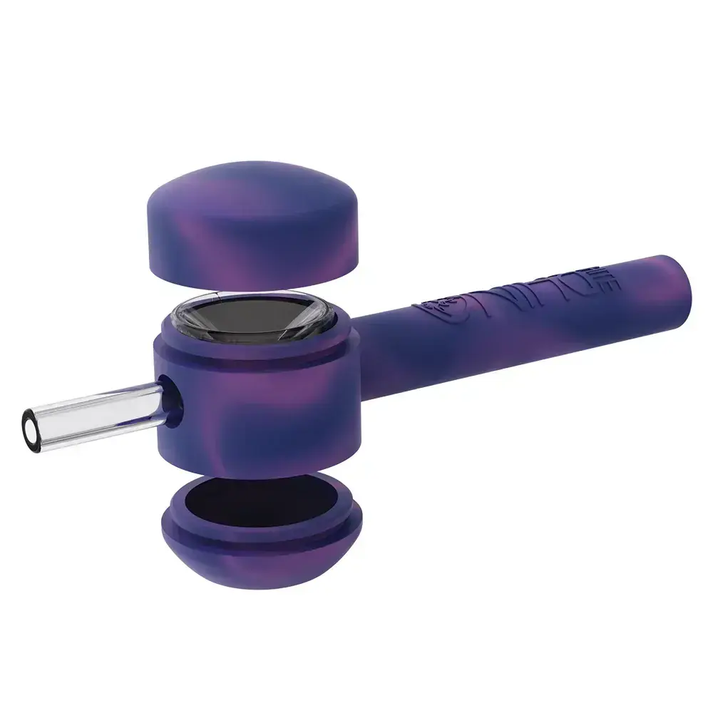 [Q-4030] WHITE RHINO HANDPIPE TO STRAW ORIGINAL (PURPLE BLUE)