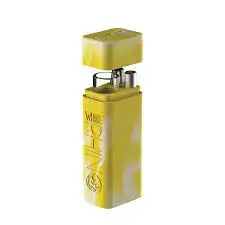 [Q-4042] WHITE RHINO SILICONE DUGOUT GLOW IN THE DARK (Yellow White)