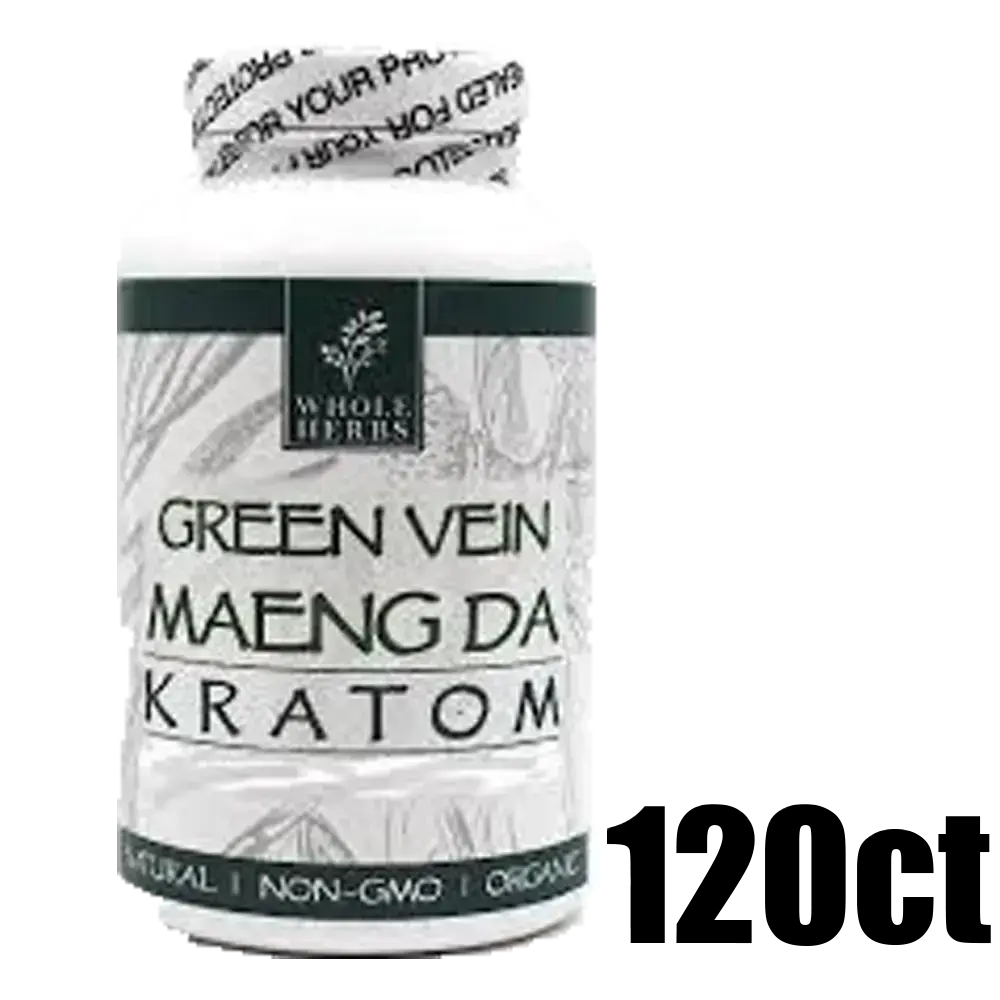 [Q-4049-06] WHOLE HERBS KRATOM 120CT (Green Vein Maeng Da)