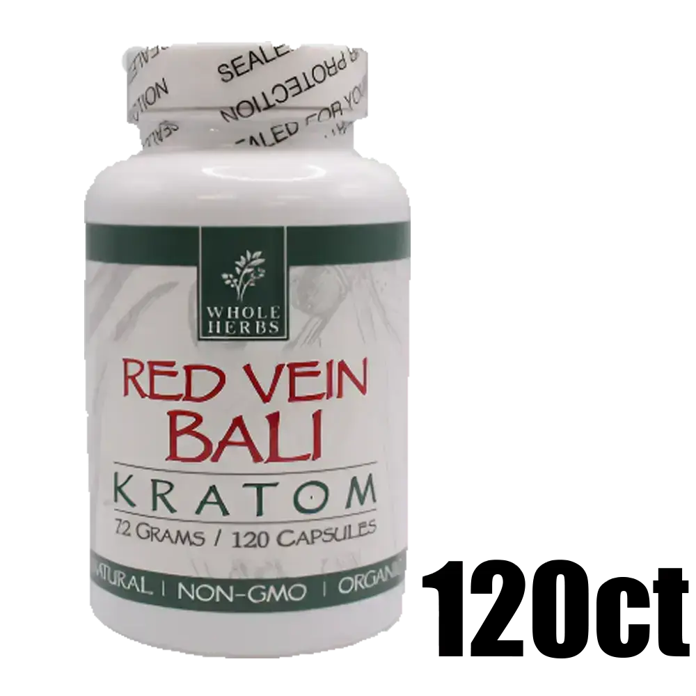 [Q-4049-05] WHOLE HERBS KRATOM 120CT (Red Vein Maeng Da)