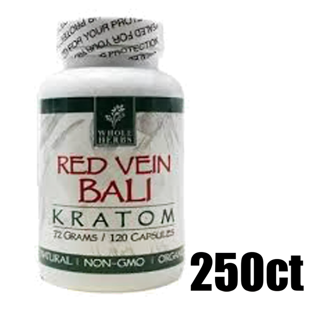 [Q-4050-01] WHOLE HERBS KRATOM 250CT (Red Vein Bali)