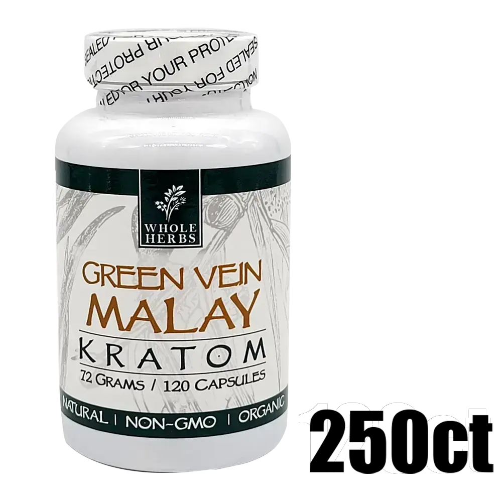 [Q-4050-03] WHOLE HERBS KRATOM 250CT (Green Vein Malay)