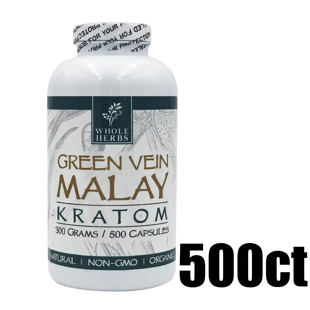 [Q-4051-04] WHOLE HERBS KRATOM 500CT (Green Vein Malay)