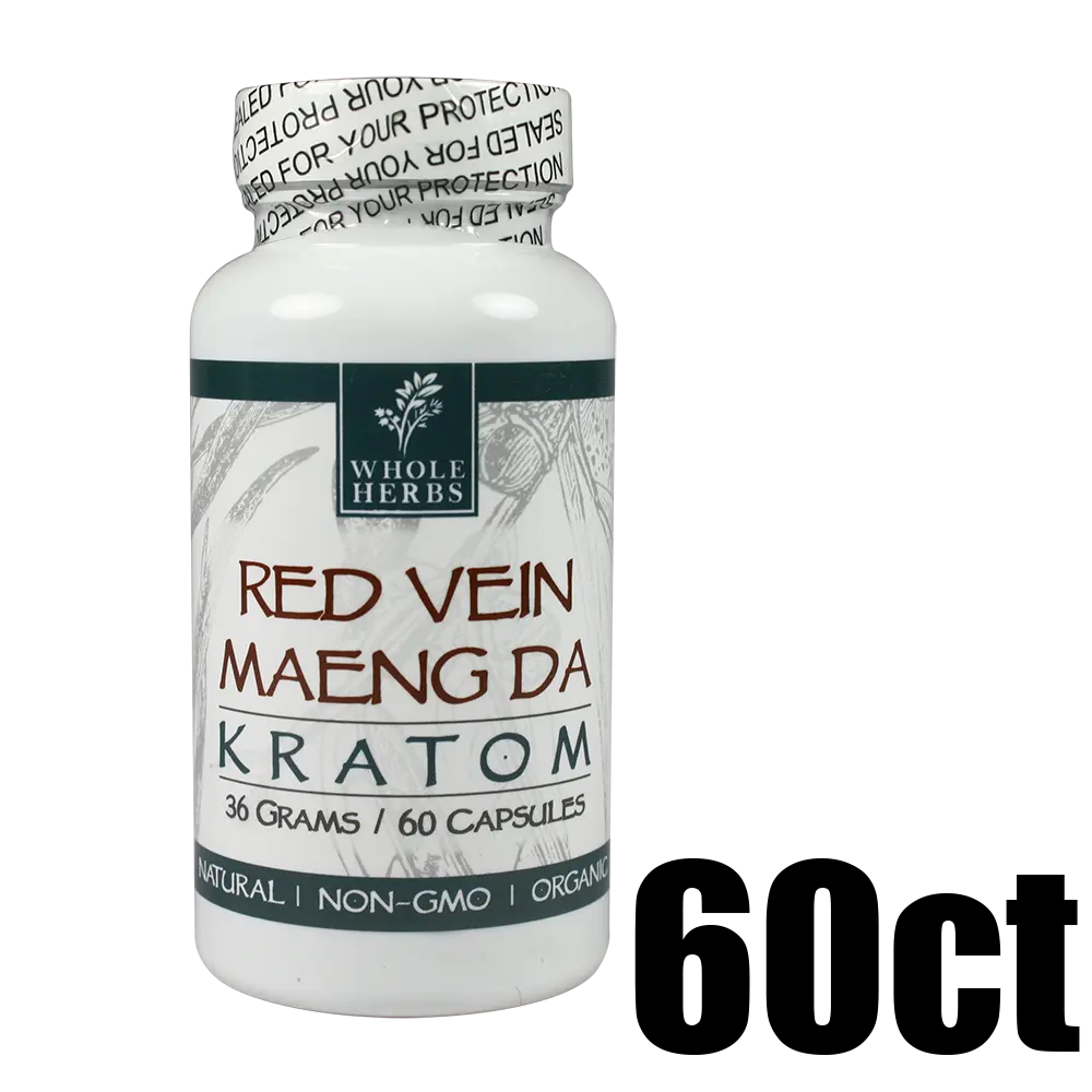 [Q-4052-06] WHOLE HERBS KRATOM 60CT (Red Vein Maeng Da)
