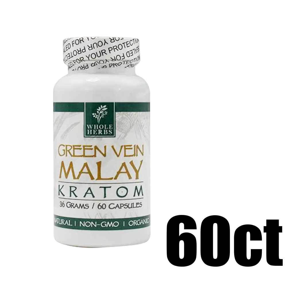 [Q-4052-04] WHOLE HERBS KRATOM 60CT (Green Vein Malay)