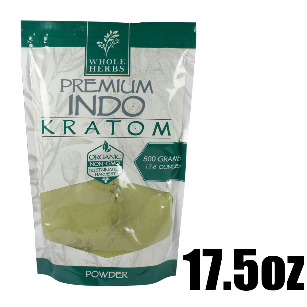 [Q-4053-04] WHOLE HERBS KRATOM POWDER 17.5OZ (Green Vein Borneo)