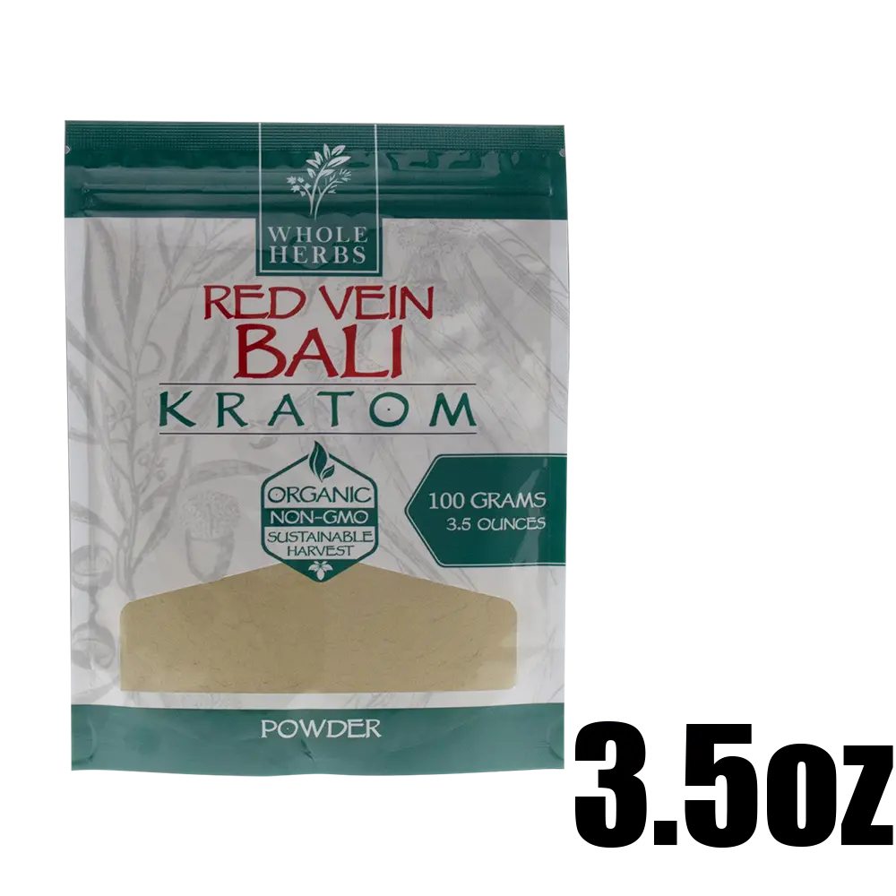 [Q-4054-05] WHOLE HERBS KRATOM POWDER 3.5OZ (Red Vein Bali)