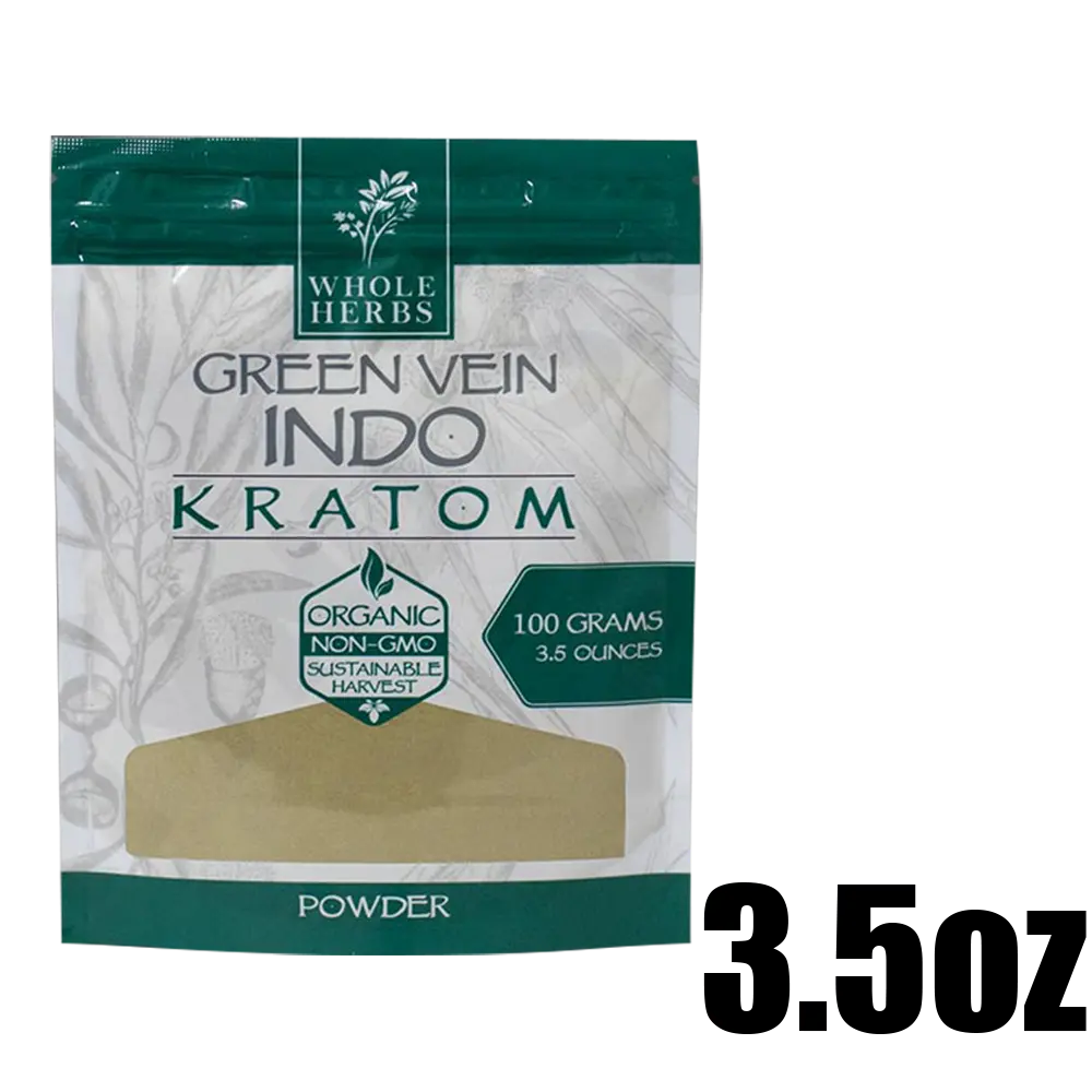 [Q-4054-02] WHOLE HERBS KRATOM POWDER 3.5OZ (Green Vein Indo)