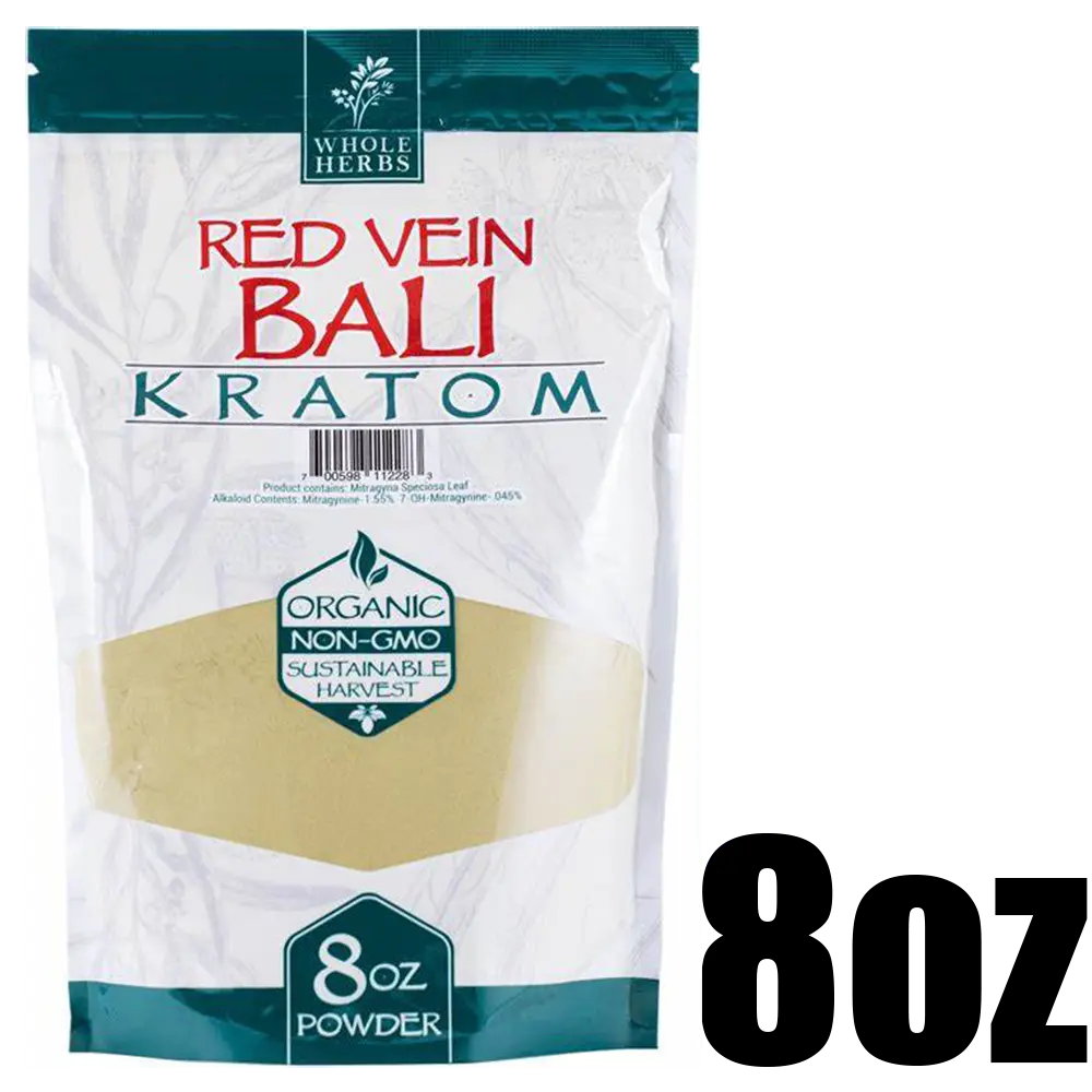 [Q-4055-05] WHOLE HERBS KRATOM POWDER 8OZ (Red Vein Bali)