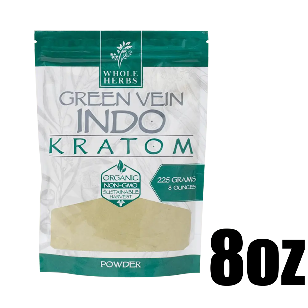 [Q-4055-01] WHOLE HERBS KRATOM POWDER 8OZ (Green Vein Indo)