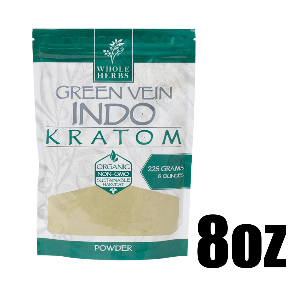[Q-4055-04] WHOLE HERBS KRATOM POWDER 8OZ (Green Vein Borneo)