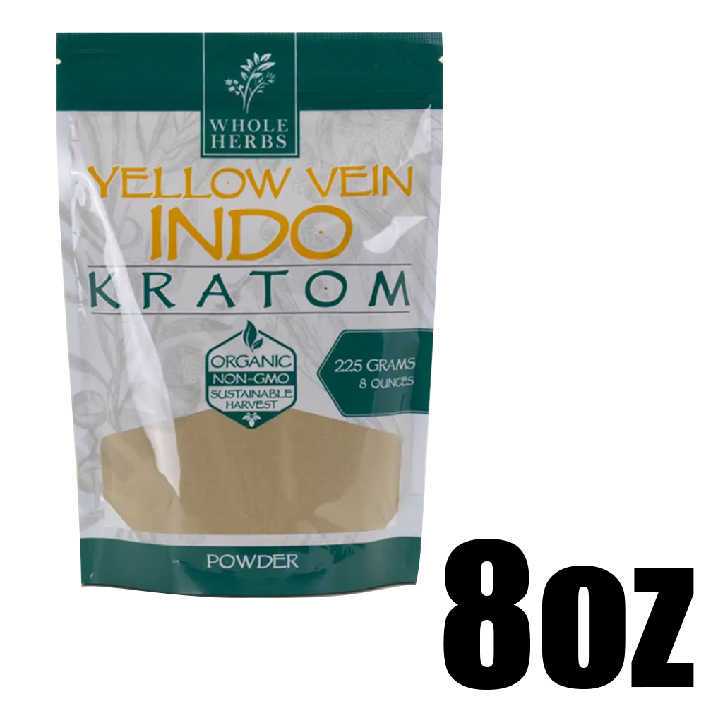 [Q-4055-07] WHOLE HERBS KRATOM POWDER 8OZ (Yellow Vein Indo)