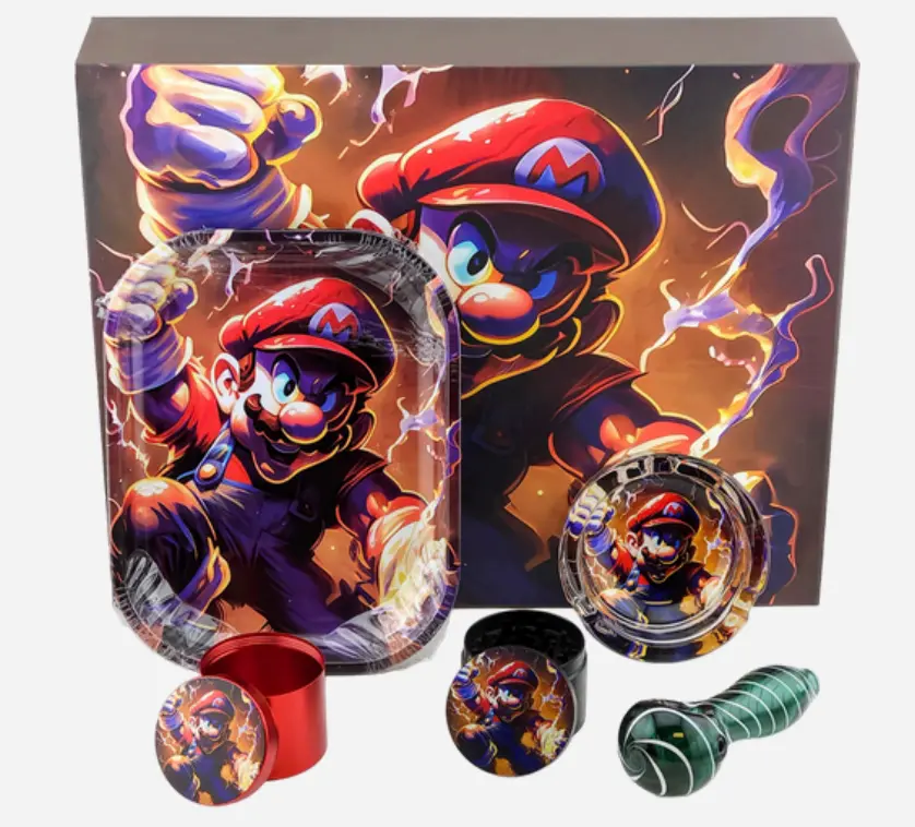 [T-1496-05] Window Box Glass Smoking Pipe kit (Design 5)