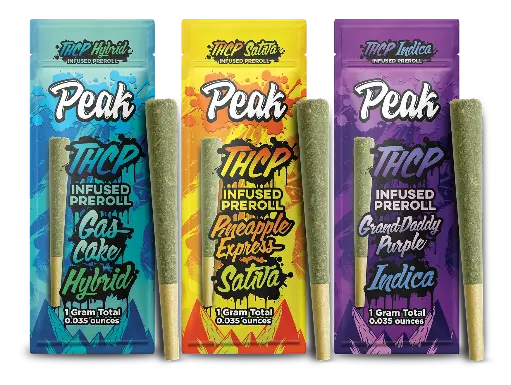 [10008-01] Peak THC-P Infused Pre Roll1G 10CT (Granddaddy Purple (Indica))