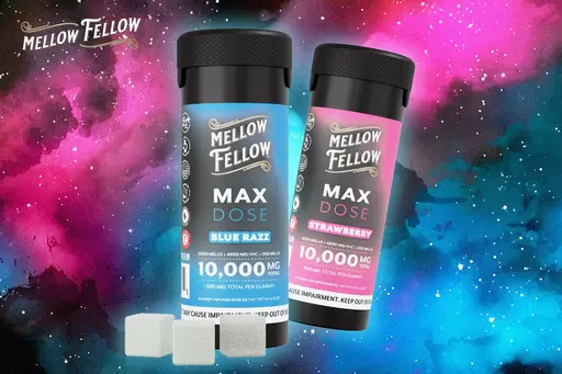 [A-0061-04] Mellow Fellow Max Dose Edibles 10k MG Gummies (Peach)
