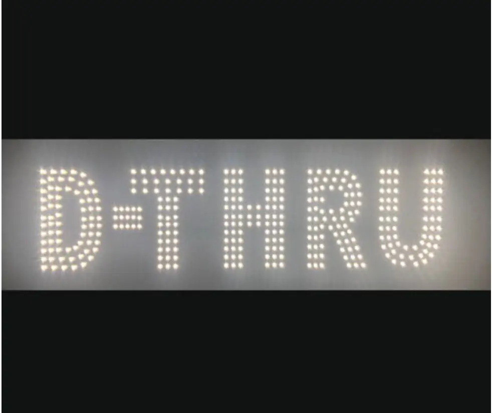 WINDOW SIGN 7X28" D-THRU WHITE